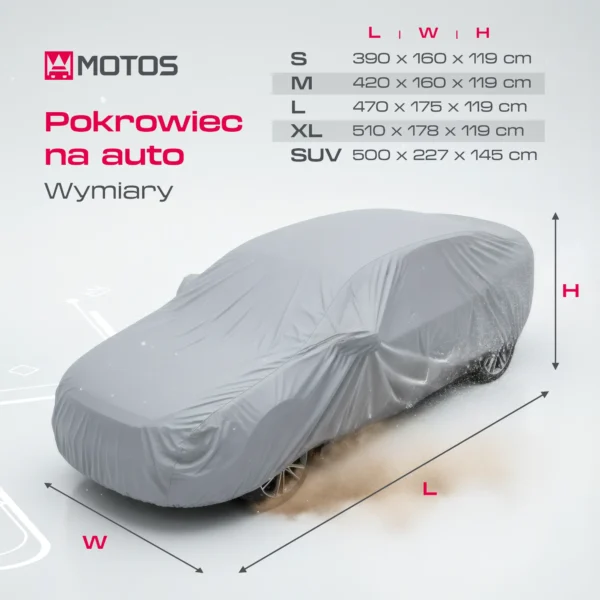 Pokrowiec na samochód AUTOLINE zewnętrzny, ochrona nadwozia