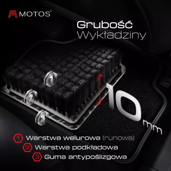 Dywaniki welurowe MOTOS Premium™ do Volkswagen Caddy III 2003-2020