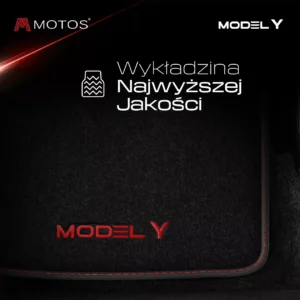 Dywaniki welurowe z haftem do Tesla Model Y od 2020 - obrazek 2