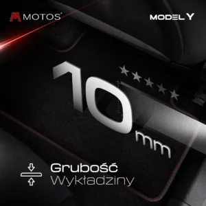 Dywaniki welurowe z haftem do Tesla Model Y od 2020 - obrazek 6