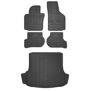 Zestaw gumowy dywaniki i mata Skoda Octavia II 2004-2013 Zestaw gumowy dywaniki i mata Skoda Octavia II 2004-2013