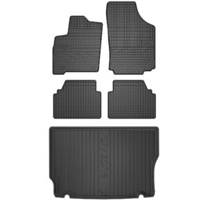 Zestaw gumowy dywaniki i mata Opel Meriva A 2003-2010 Zestaw gumowy dywaniki i mata Opel Meriva A 2003-2010