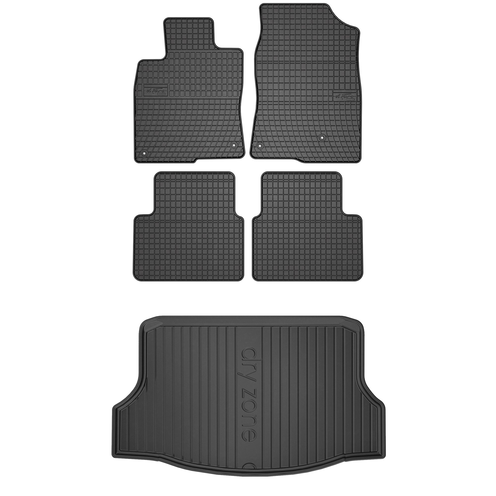 Zestaw gumowy dywaniki i mata Honda Civic X 2015-2021 Zestaw gumowy dywaniki i mata Honda Civic X 2015-2021