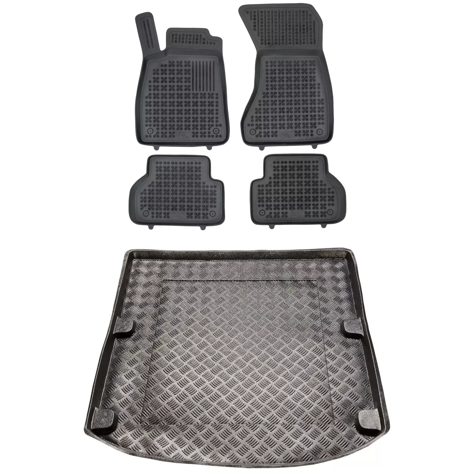 Zestaw dywaniki i mata plastikowa do Audi A4 2015-2023 Zestaw dywaniki i mata plastikowa do Audi A4 2015-2023