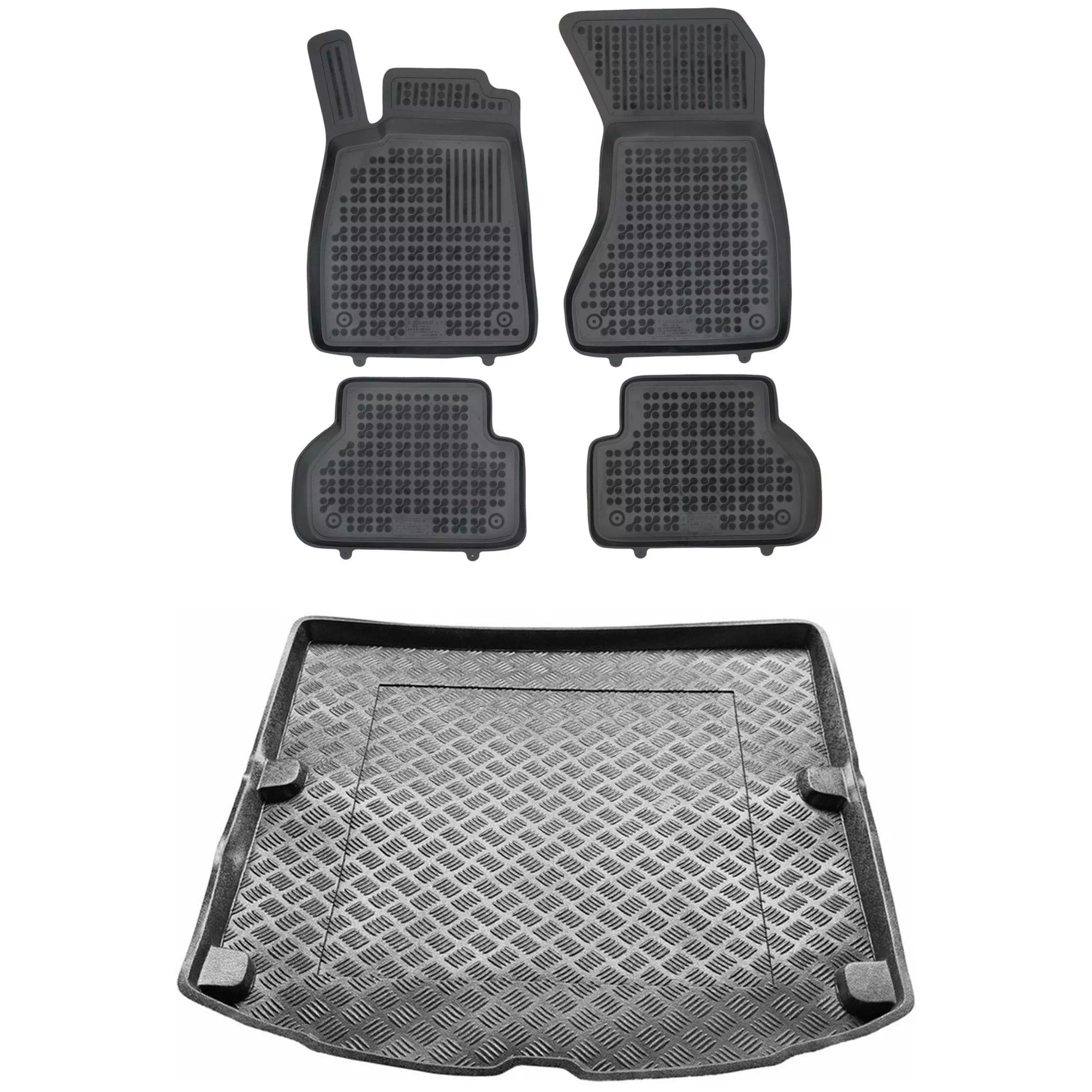 Zestaw dywaniki i mata plastikowa do Audi A5 od 2016 Zestaw dywaniki i mata plastikowa do Audi A5 od 2016