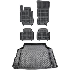 Zestaw dywaniki czarne i mata plastikowa z powłoką antypoślizgową Alfa Romeo Giulia od 2016