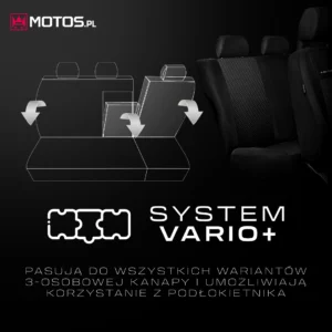 Pokrowce na siedzenia do aut typu BUS VAN 2+1 uniwersalne AUTODEKOR Elegance - obrazek 10